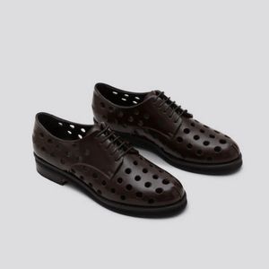 RACHEL COMEY Avon Punch Flat - Dark Brown (Never Worn)